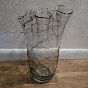 Large Hand blown Polish Art Glass Vase